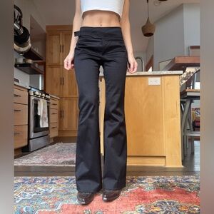 vintage Gucci black dress pants bucket hip detail 2/4